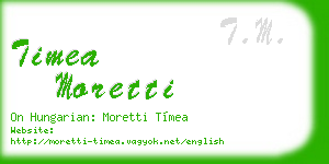 timea moretti business card